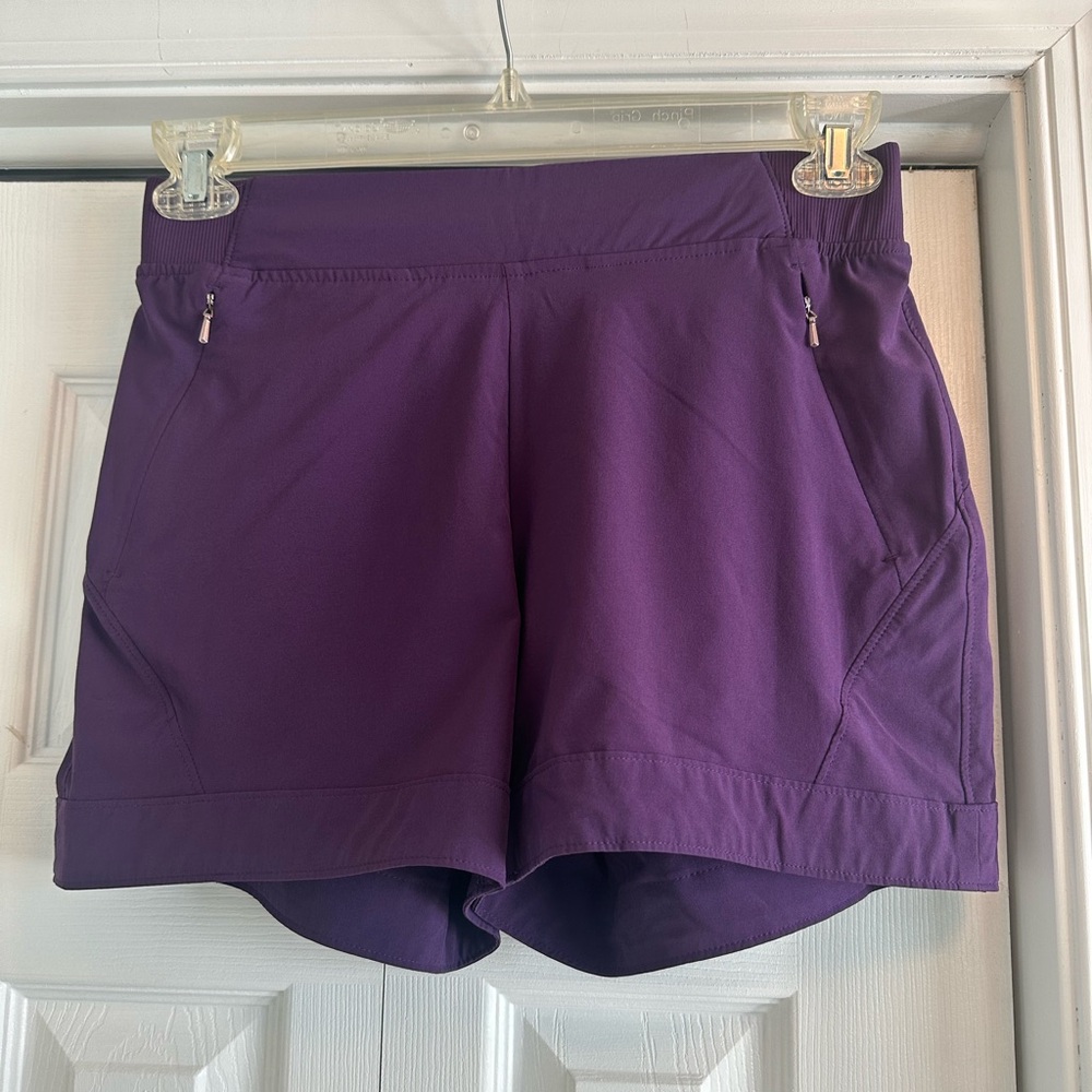 Calia pull on Purple, stretch,Women's Shorts 5” size S